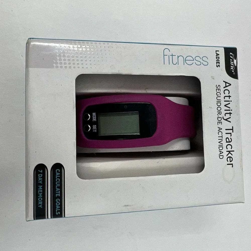 Crane Fitness Activity Tracker Pink Watch Calculate Goals